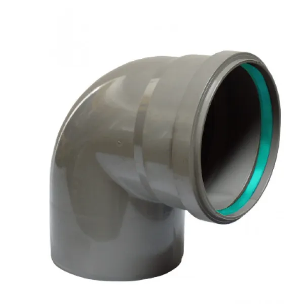 Codo Colector Pvc 90º Sn-4 200 Mm Inyectado Goma Verde - fittings colector para uso industrial